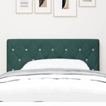 vidaXL Tête de Lit LED Argyle Vert foncé 90 cm Velours