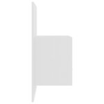 vidaXL Table de chevet murale Blanc brillant