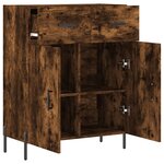 vidaXL Buffet chêne fumé 69 5x34x90 cm bois d'ingénierie