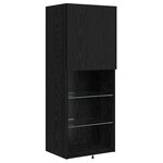 vidaXL Meubles TV muraux 4 Pièces Chêne noir Bois d'ingénierie