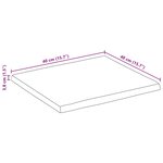 vidaXL Dessus de table bord vivant 40x40x3 8 cm bois de manguier brut