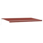 vidaXL Auvent Rétractable Orange et marron 600 × 300 cm
