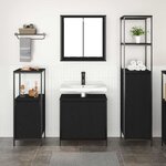 vidaXL Ensemble de mobilier de salle de bain 3 Pièces Chêne noir