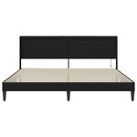 vidaXL Cadre de lit avec bandes LED Noir 180 x 200 cm Simili cuir