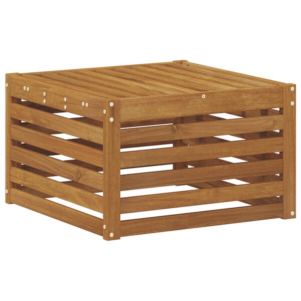 vidaXL Pouf d'Extérieur Bois d'Acacia Massif Naturel 59 x 59 x 37 cm