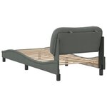 vidaXL Cadre de lit sans matelas gris foncé 90x190 cm tissu