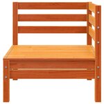 vidaXL Canapé d’angle de jardin cire marron bois de pin massif