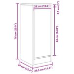 vidaXL Buffet sonoma gris 29 5x34x76 cm bois d'ingénierie