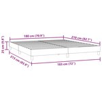 vidaXL Cadre de lit sans matelas bleu foncé 180x210 cm velours