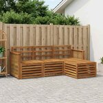 vidaXL Ensemble de canapés d'extérieur 4 Pièces Naturel