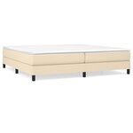 vidaXL Cadre de lit Crème 200 x 200 cm Tissu