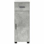 vidaXL Cabinet de salle de bain avec tiroir Gris béton 30 x 35 x 80 cm