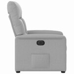 vidaXL Fauteuil inclinable électrique gris nuage tissu