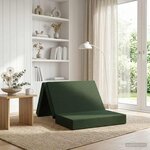 vidaXL Canapé-lit pliable 90 x 67 x 45 cm Vert foncé