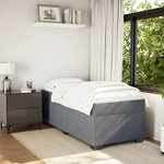 vidaXL Sommier à lattes de lit et matelas Gris foncé 90x190 cm Velours