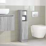 vidaXL Meuble de salle de bain avec porte-rouleau sonoma gris