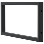 vidaXL Supports d'étagères pour lavabo 2 Pièces noir rectangulaire acier