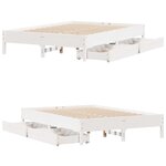 vidaXL Cadre de lit sans matelas blanc 160x200 cm bois de pin massif