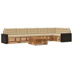 vidaXL Ensemble de canapés d'extérieur 7 pc Naturel et Beige Polyester