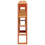 vidaXL Tête de lit avec étagères marron cire 200 cm bois massif de pin