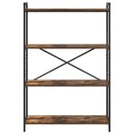 vidaXL Étagère Chêne fumé 80 x 30 x 120 cm Bois d'ingénierie