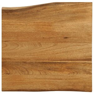 vidaXL Dessus de table 80x80x3 8 cm bord vivant bois massif manguier