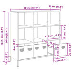 vidaXL Buffet haut vert olive 101 5x39x103 5 cm acier