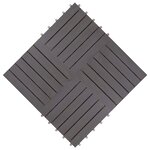 vidaXL Carreau de terrasse 30 Pièces Gris 30 x 30 cm Bois d'acacia
