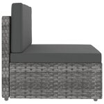 vidaXL Salon de jardin 8 Pièces Résine tressée Gris