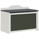 vidaXL Boîte à Jouets Gris et blanc 73 x 33 x 55 cm Bois d'ingénierie