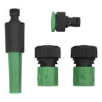 vidaXL Tuyau d'arrosage avec jeu de raccords vert 0 5" 50 m PVC