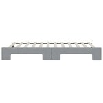 vidaXL Lit de jour avec gigogne sans matelas gris clair 80x200 cm