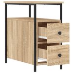 vidaXL Table de chevet chêne sonoma 30x60x60 cm bois d'ingénierie
