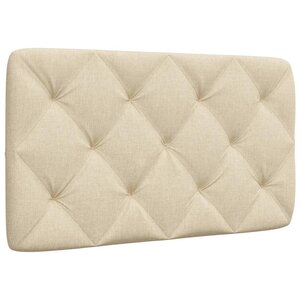 vidaXL Coussin de tête de lit crème 80 cm tissu
