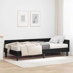 vidaXL Cadre de lit d'angle avec matelas 2 pc Noir 100 x 200 cm