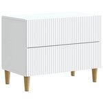 vidaXL Cabinet de chevet Blanc 62 x 34 5 x 48 cm Bois d'ingénierie