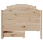 vidaXL Cadre de lit sans matelas 75x190 cm bois de pin massif