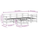vidaXL Salon de jardin 6 Pièces Bois de pin massif