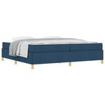 vidaXL Cadre de lit avec matelas Bleu 200 x 200 cm tissu