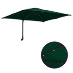 vidaXL Parasol de jardin Vert 248.5 x 247.5 x 160 cm tissu