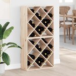 vidaXL Étagère à vin 2 Pièces Naturel 62 x 25 x 62 cm Pin massif