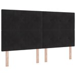 vidaXL Tête de lit LED avec bandes LED Noir 180 cm Velours