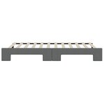 vidaXL Lit de jour avec gigogne sans matelas gris foncé 90x200 cm