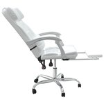 Fauteuil de massage inclinable de bureau informatique étude similicuir blanc 02_0025397