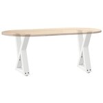 vidaXL Pieds de table basse 2 pièces Blanc 38 x (42-43 3) cm Acier