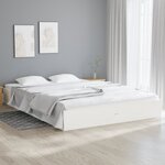 vidaXL Cadre de lit sans matelas blanc bois massif 180x200 cm