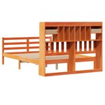 vidaXL Lit bibliothèque sans matelas cire marron 150x200 cm pin massif