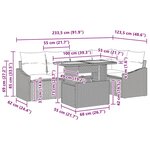 vidaXL Ensemble de salle à manger pour jardin Beige et gris
