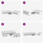 vidaXL Ensemble de canapés d'extérieur 9 pc Naturel et Crème