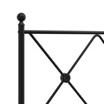vidaXL Cadre de lit métal avec tête de lit/pied de lit noir 193x203 cm